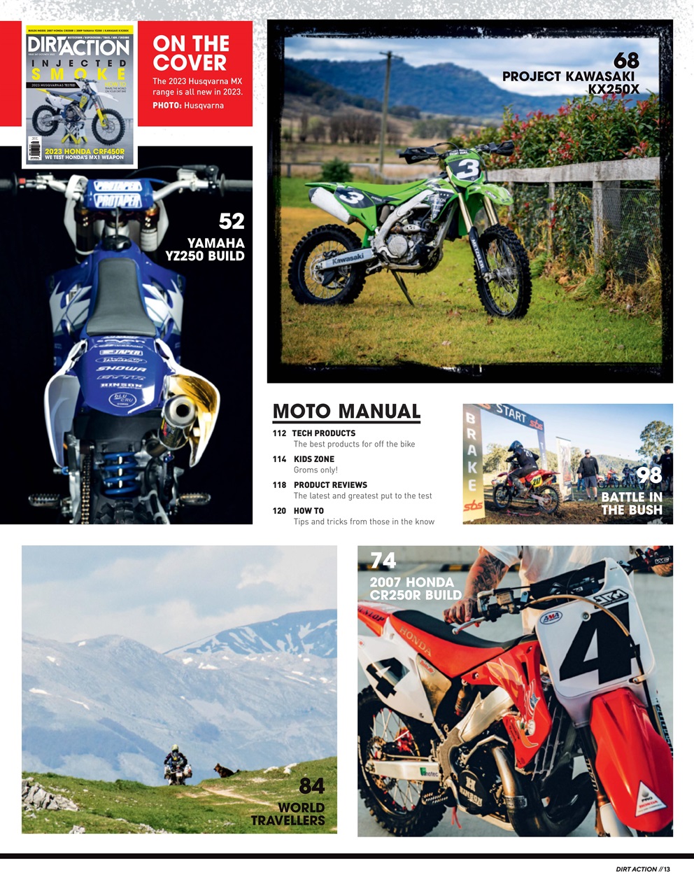 Dirt Action Preview Pages