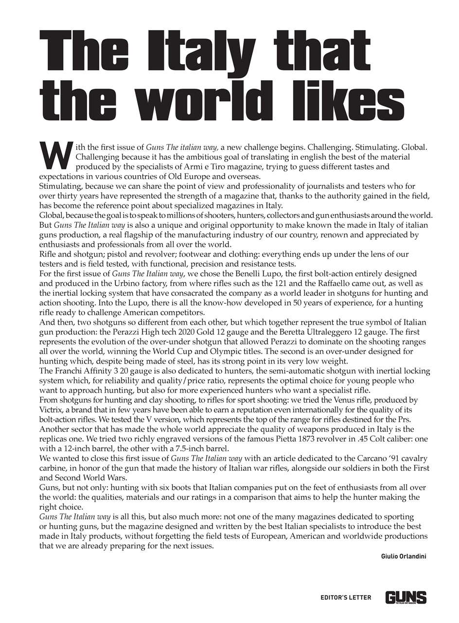 GUNS: The Italian Way Magazine Preview Pages