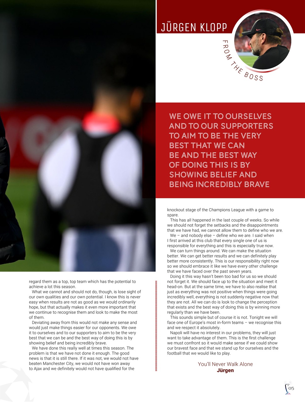 Liverpool FC Programmes Preview Pages