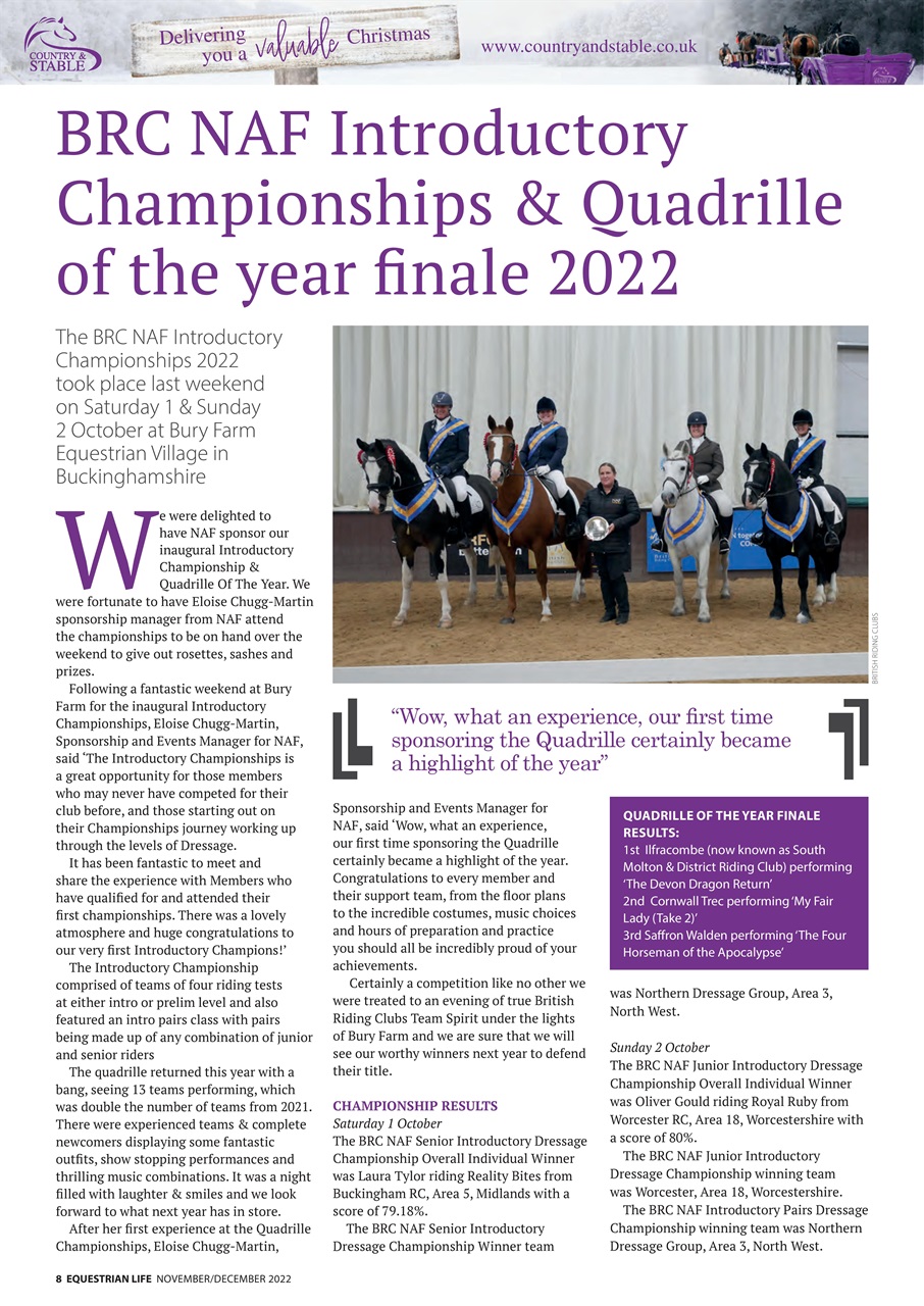 Equestrian Life Magazine Preview Pages