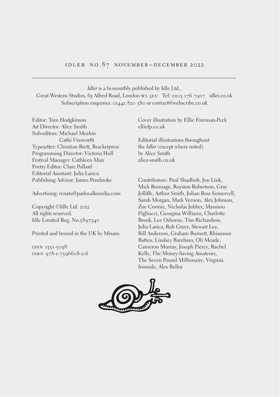 The Idler Magazine Preview Pages