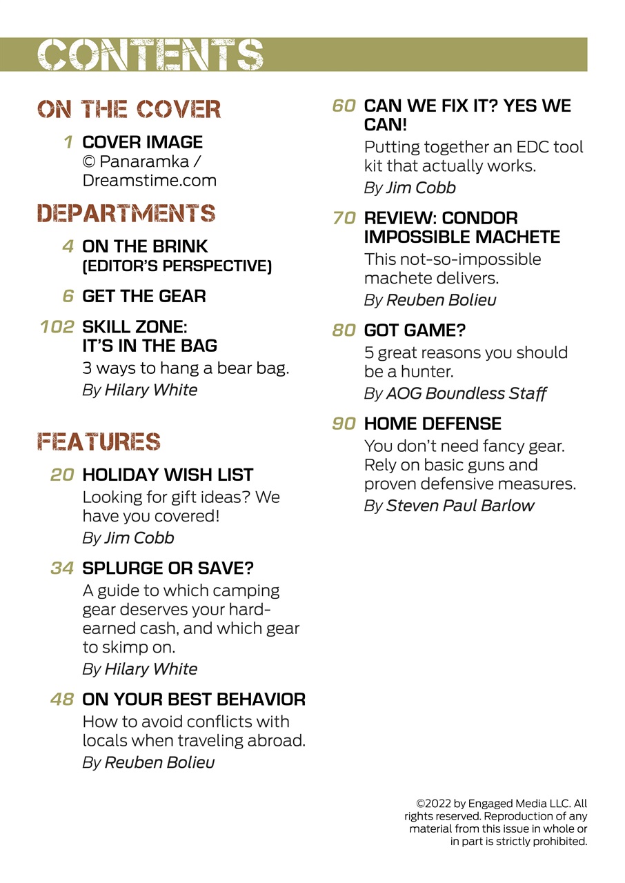 American Outdoor Guide: Boundless Preview Pages