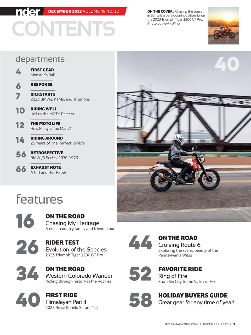 Rider Magazine Preview Pages