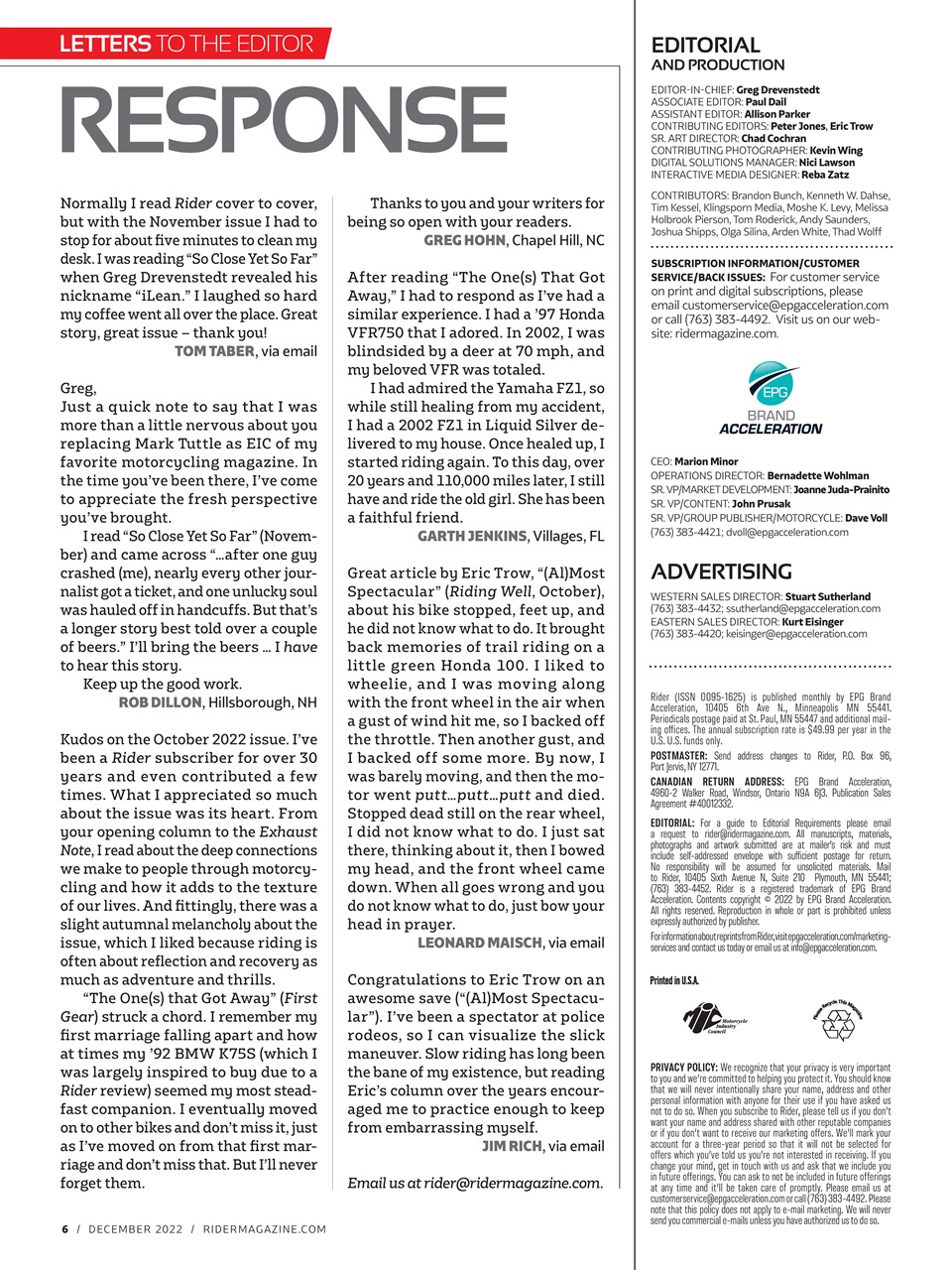 Rider Magazine Preview Pages