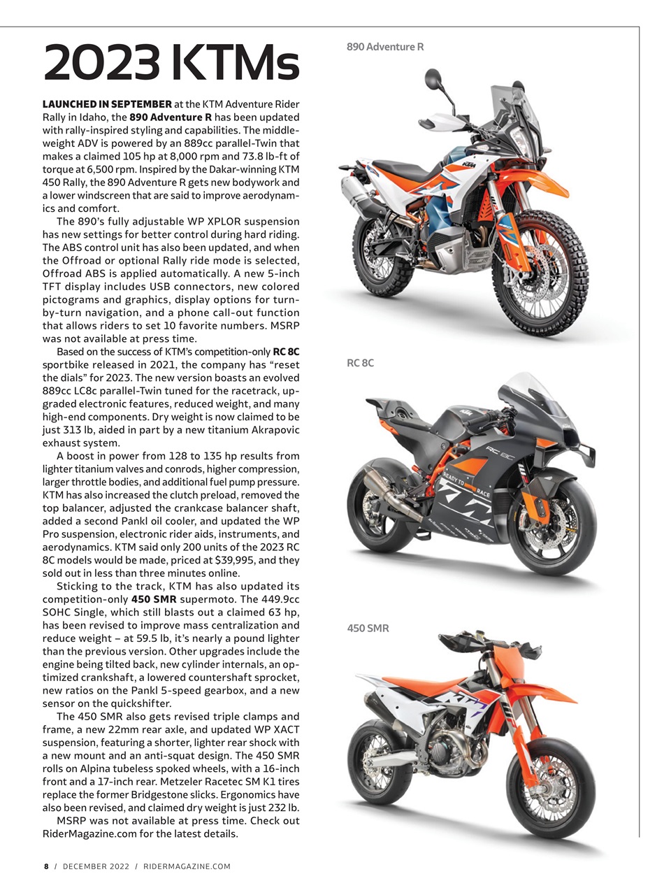 Rider Magazine Preview Pages