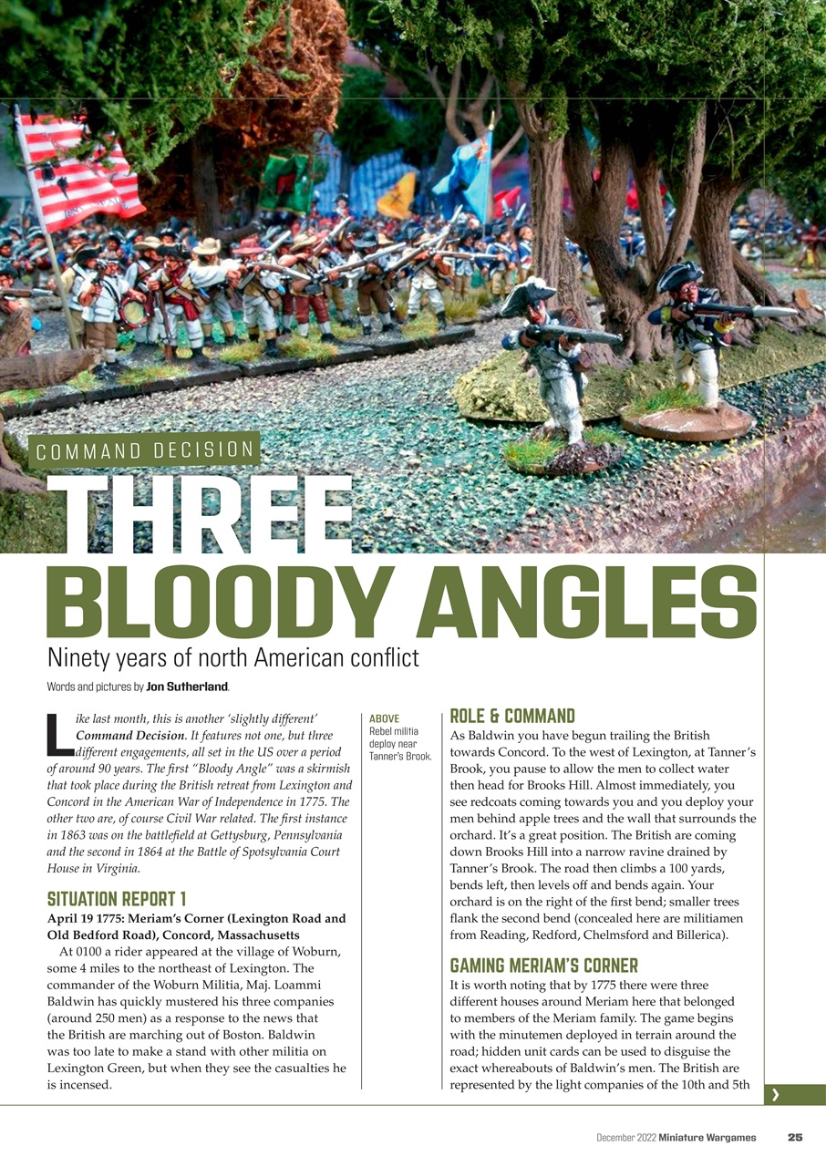 Miniature Wargames Preview Pages