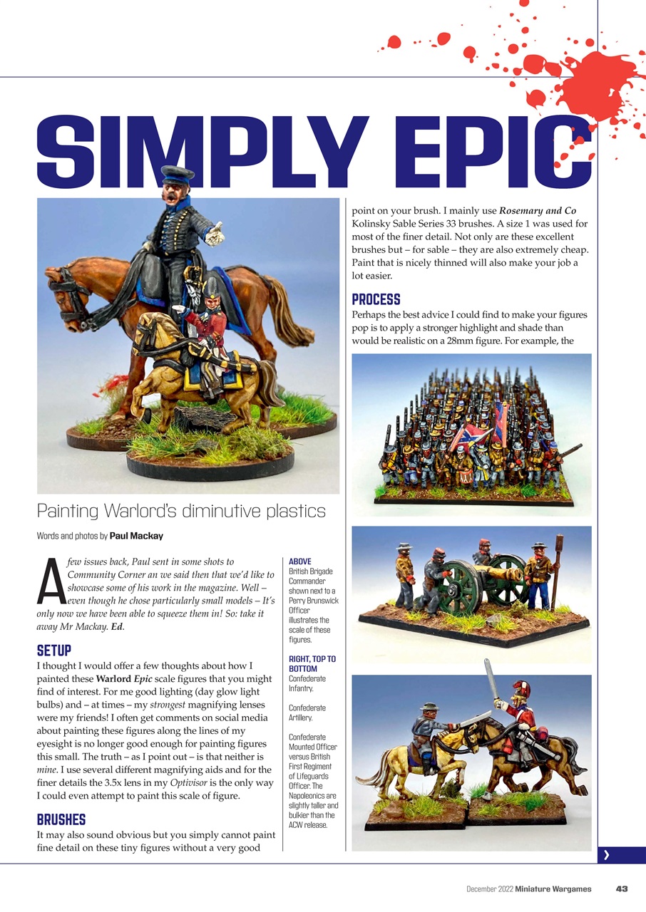 Miniature Wargames Preview Pages