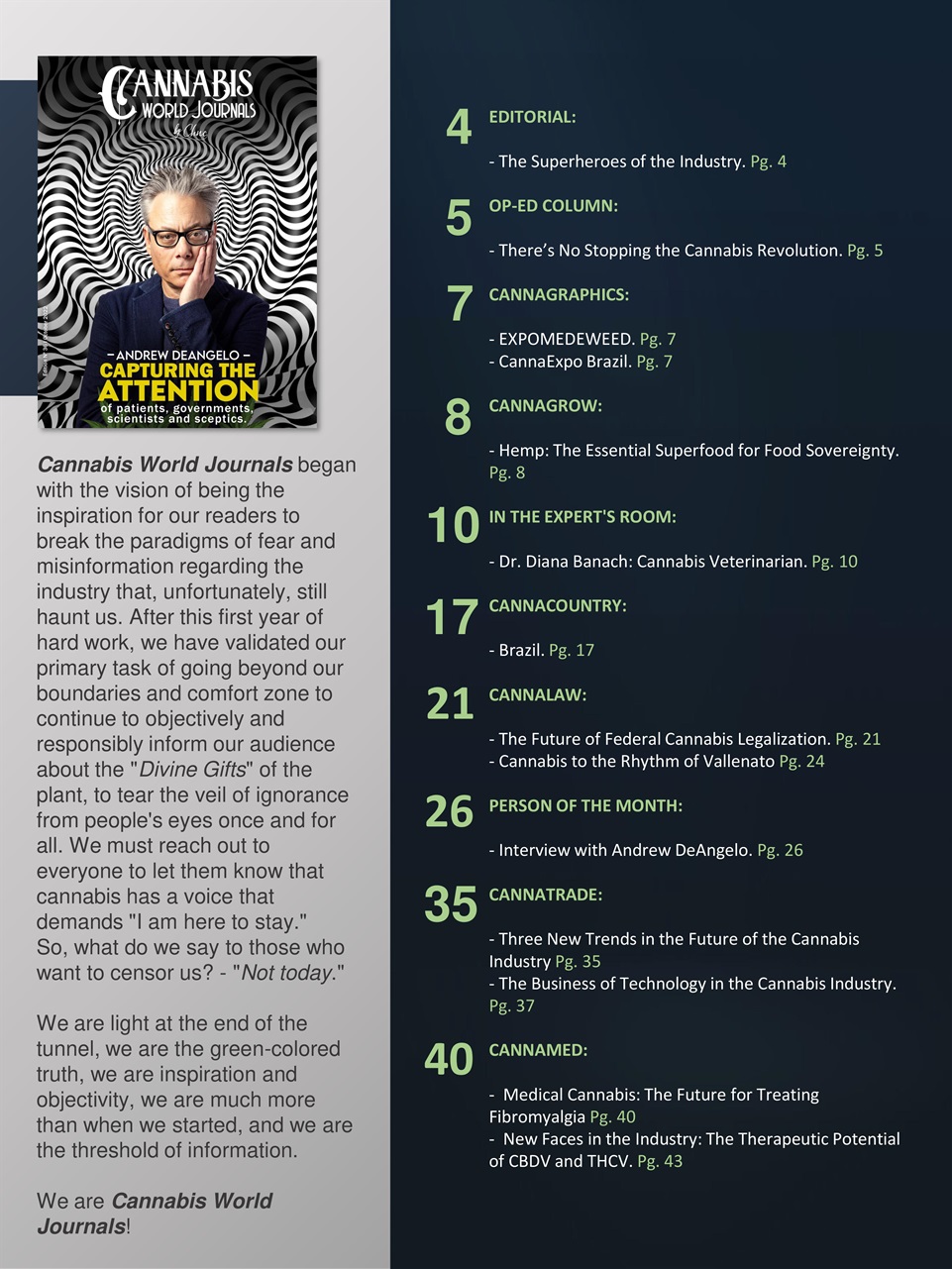 Cannabis World Journals Preview Pages
