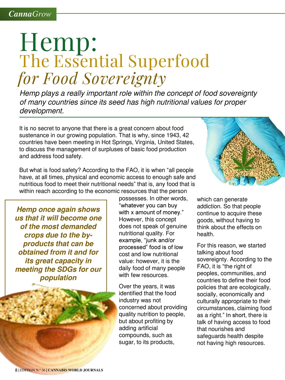 Cannabis World Journals Preview Pages