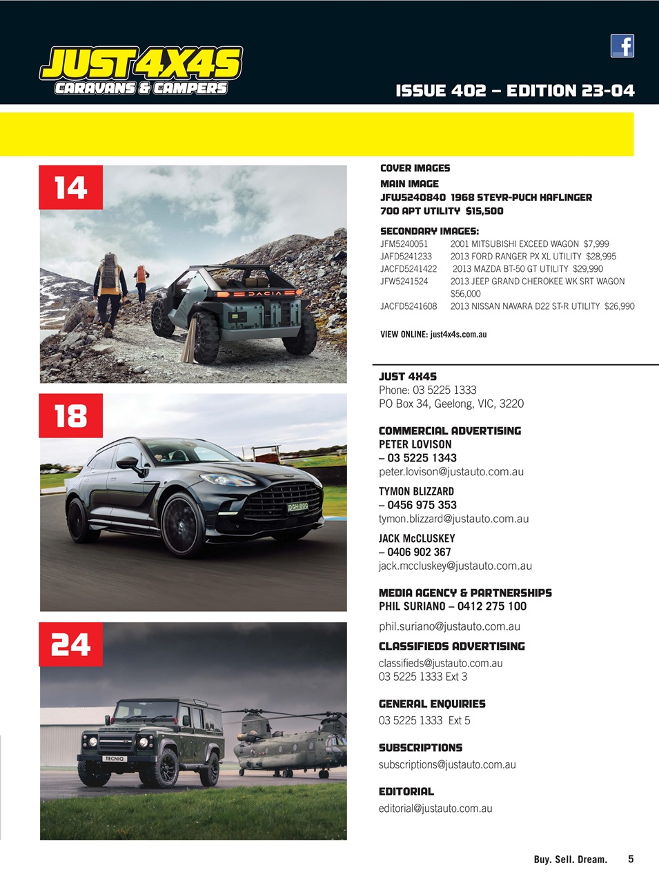 JUST 4X4S Preview Pages