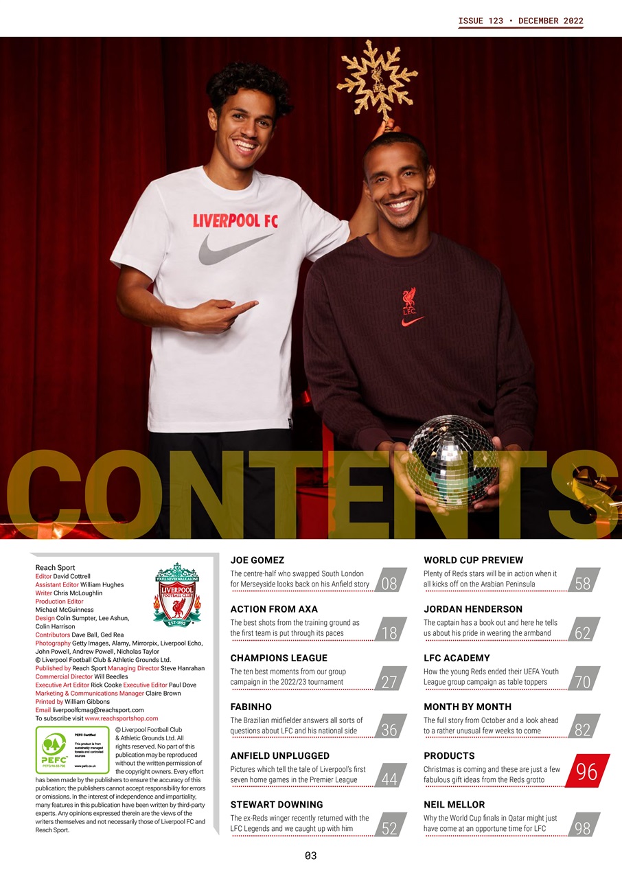 Liverpool FC Magazine Preview Pages