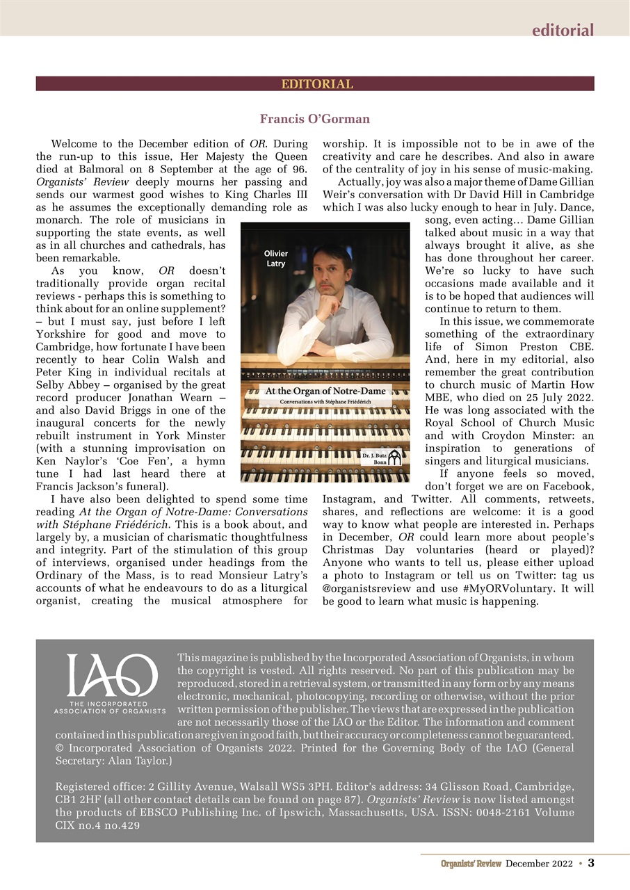 Organists' Review Preview Pages