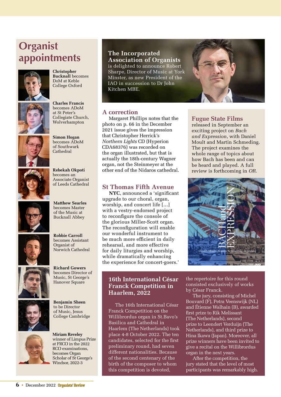 Organists' Review Preview Pages