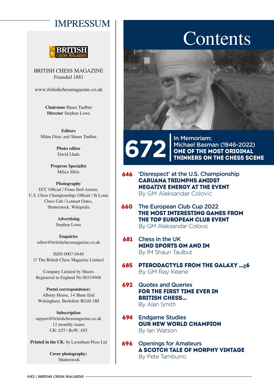 British Chess Magazine Preview Pages