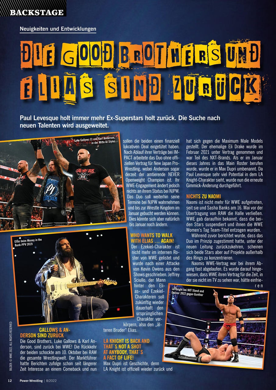 Power-Wrestling Preview Pages