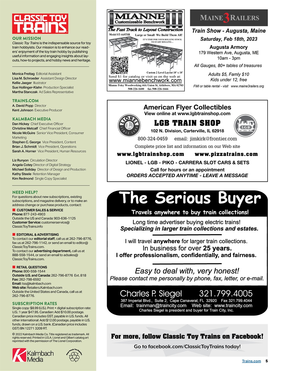 Classic Toy Trains Preview Pages