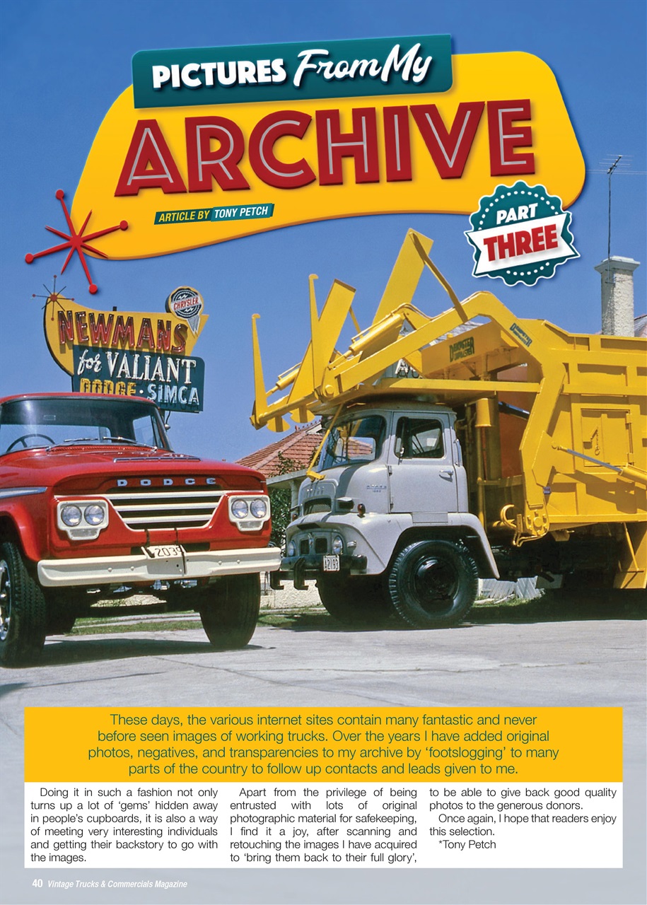 Vintage Trucks & Commercials Preview Pages
