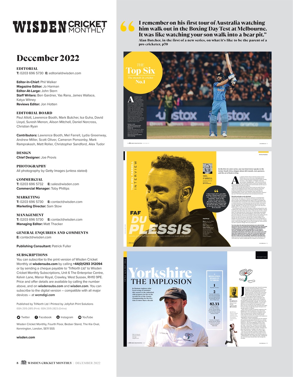 Wisden Cricket Monthly Preview Pages