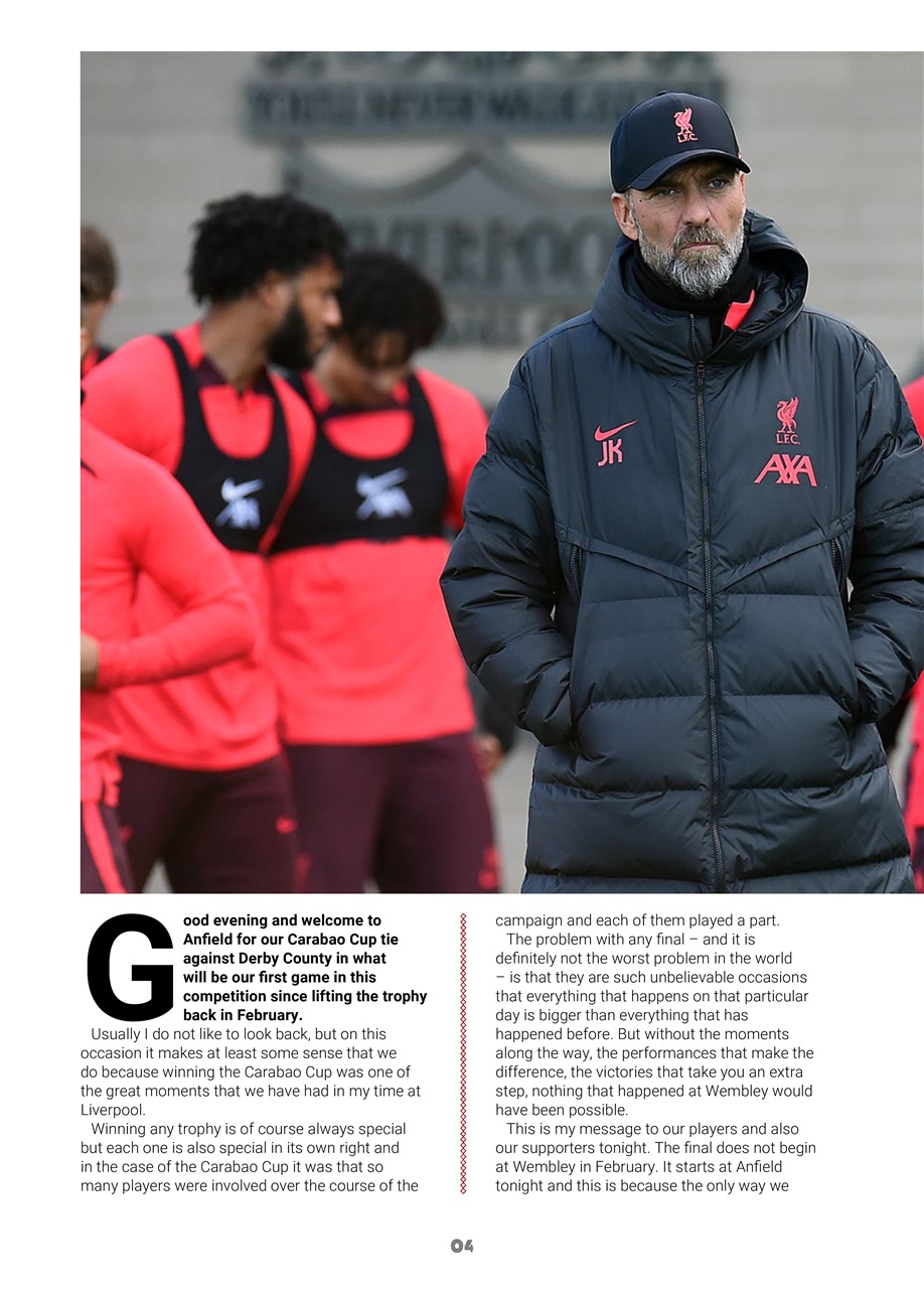 Liverpool FC Programmes Preview Pages