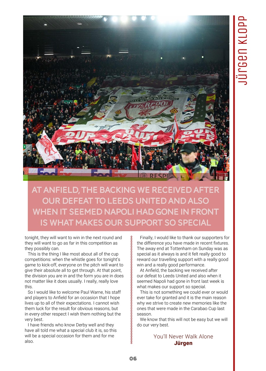 Liverpool FC Programmes Preview Pages