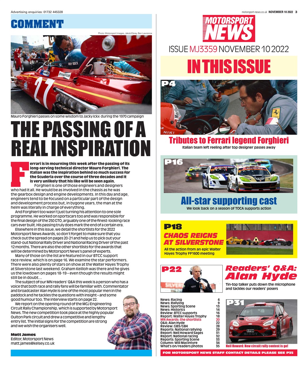 Motorsport News Preview Pages