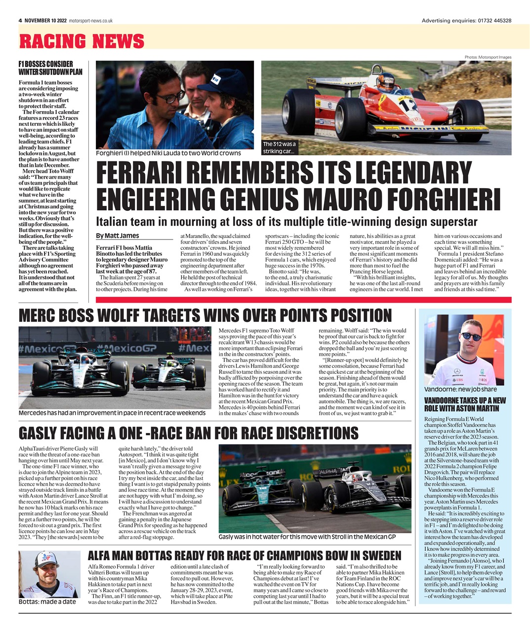 Motorsport News Preview Pages