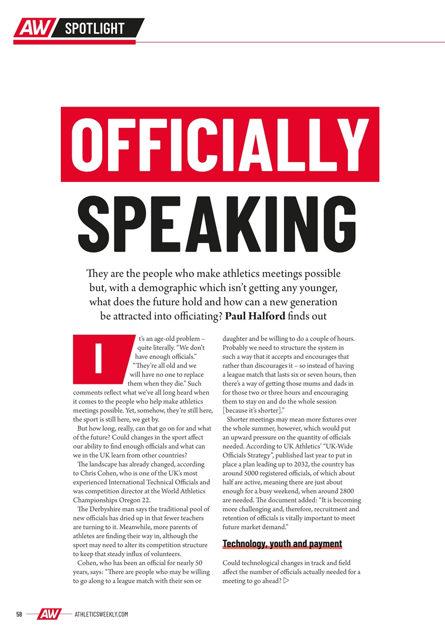 AW – Athletics Weekly Magazine Preview Pages