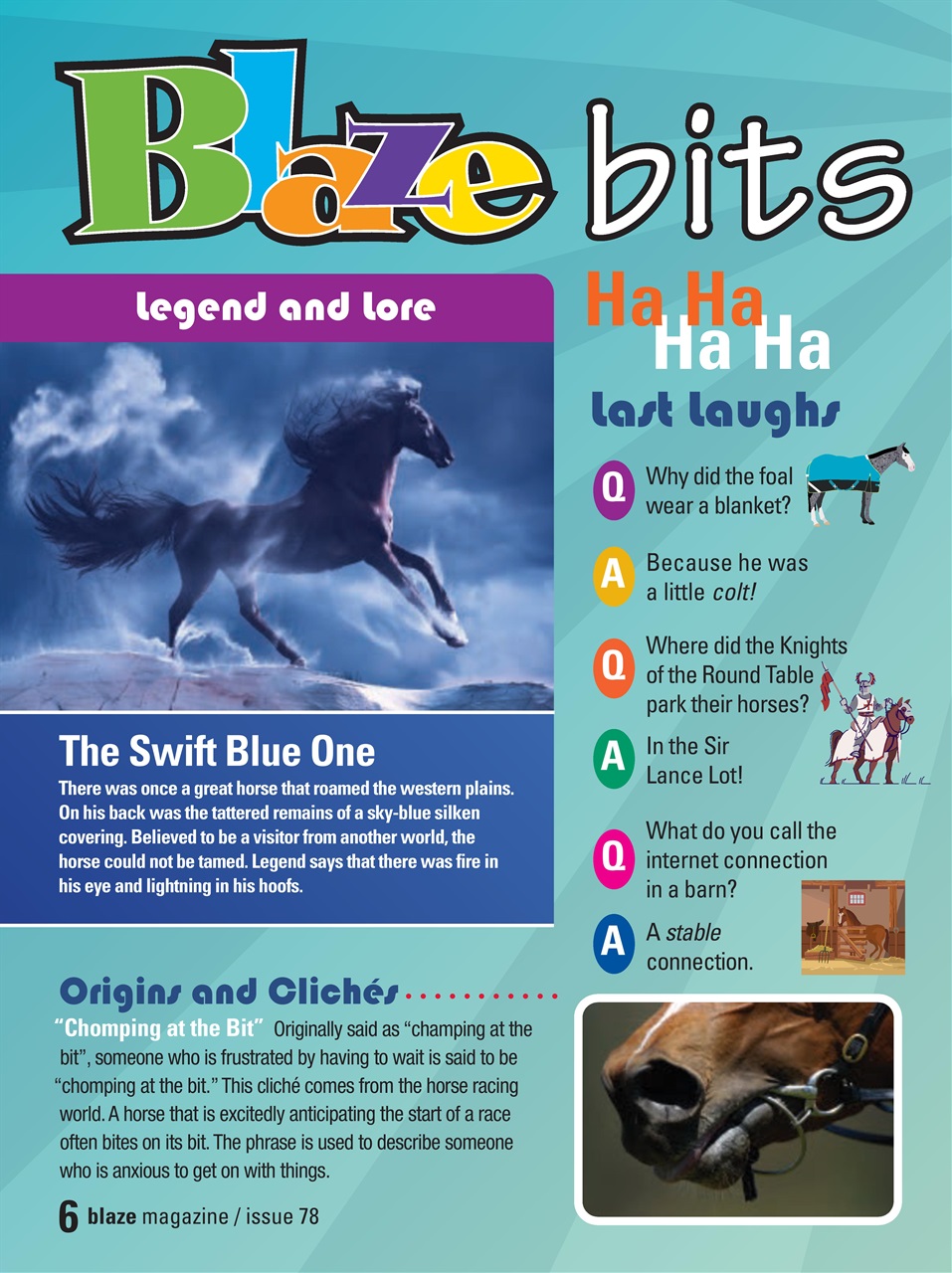 Blaze Magazine For Horse Crazy Kids Preview Pages