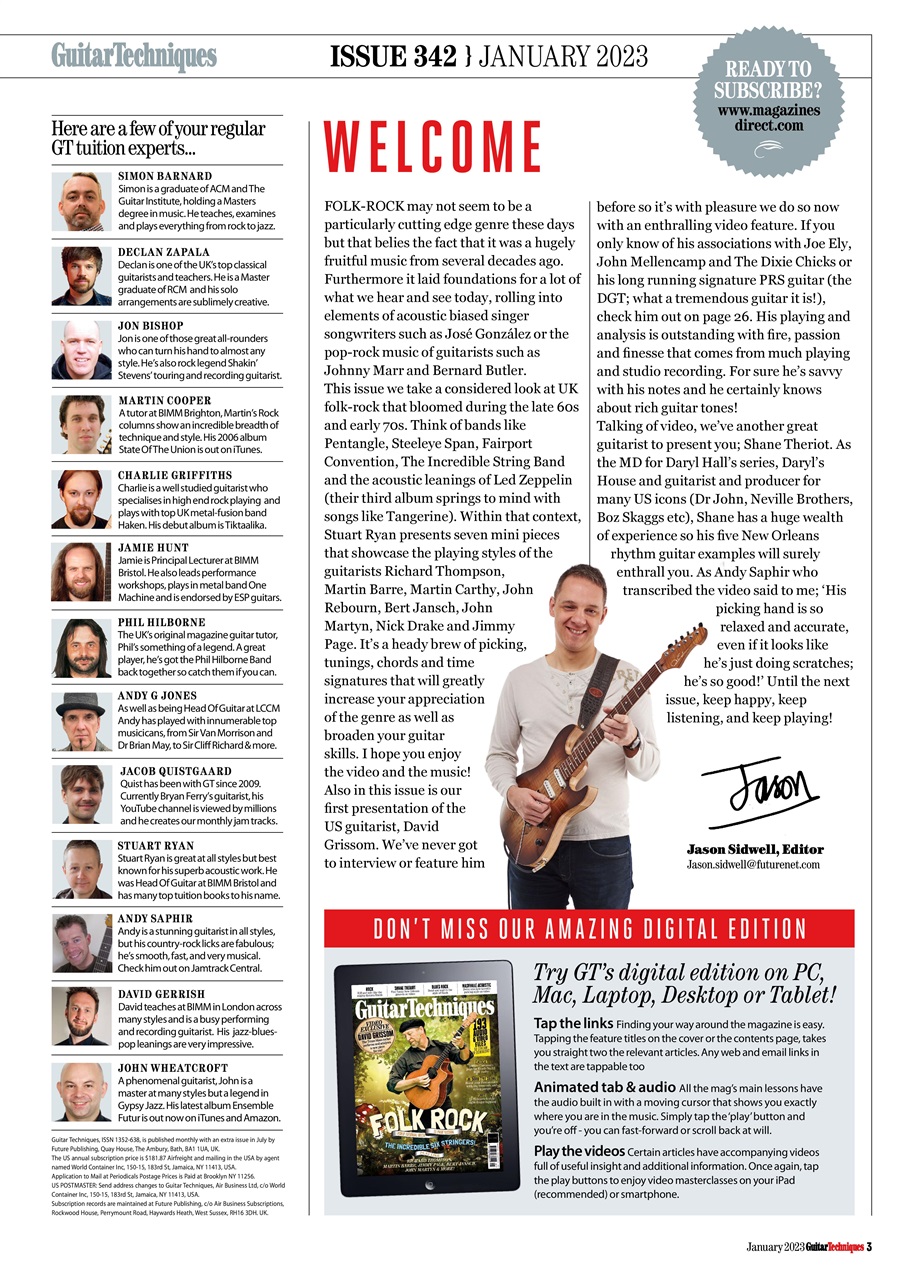 Guitar Techniques Preview Pages