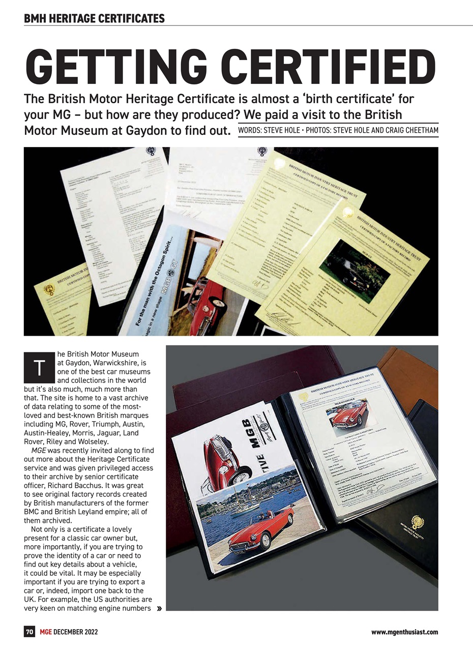 MG Enthusiast Preview Pages