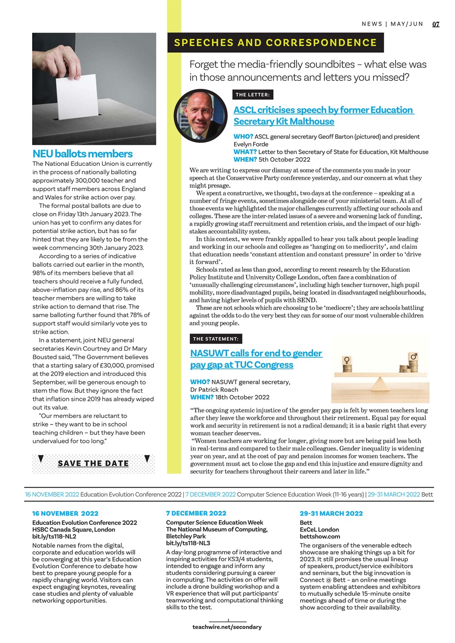 Teach Secondary Preview Pages