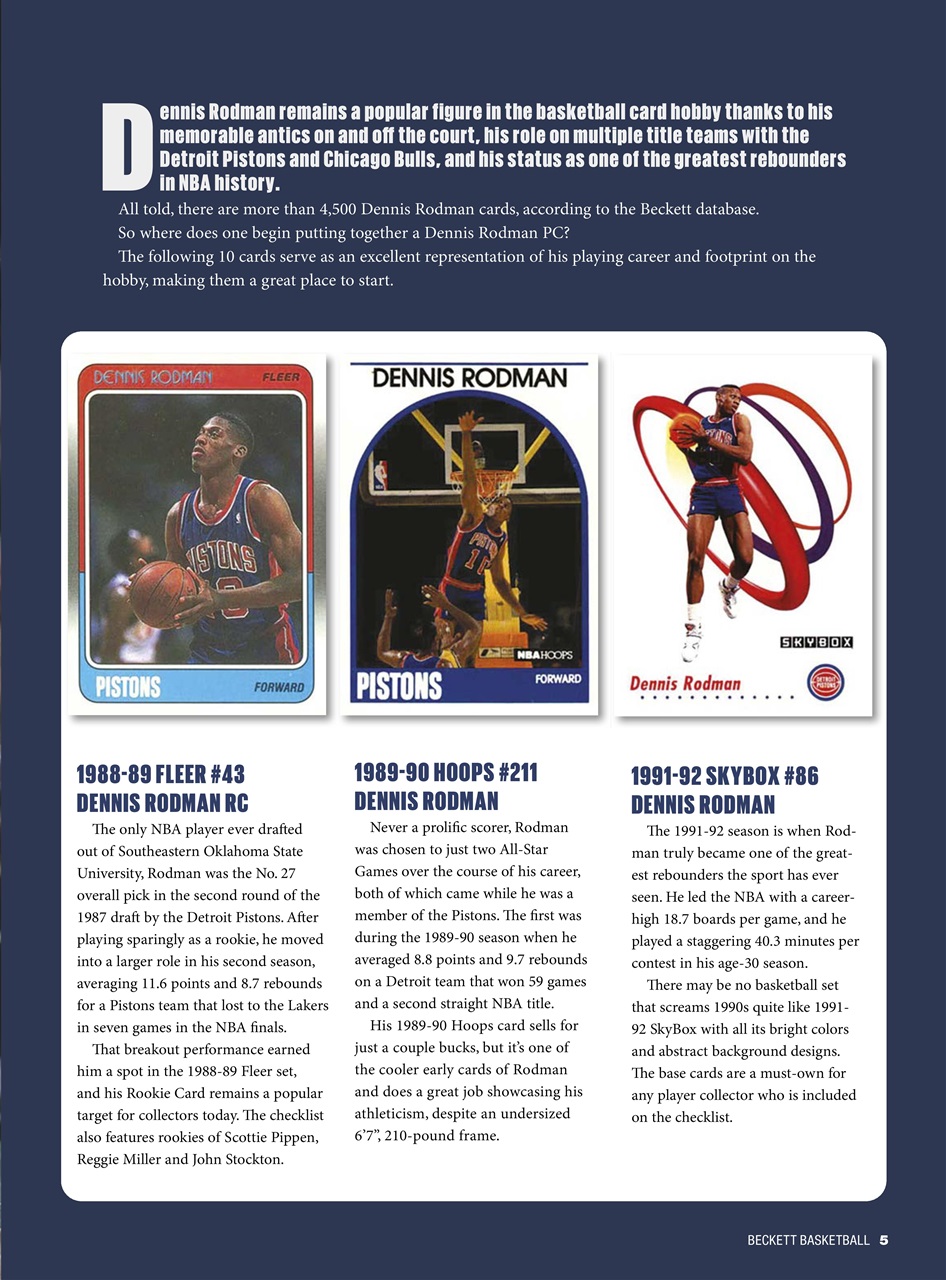 Beckett Basketball Magazine Preview Pages