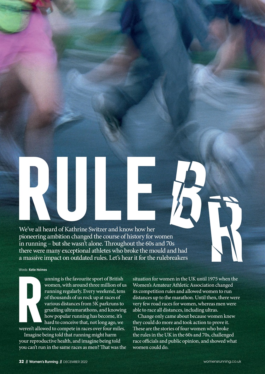 Women’s Running Preview Pages