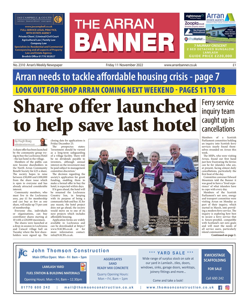 Arran Banner Preview Pages