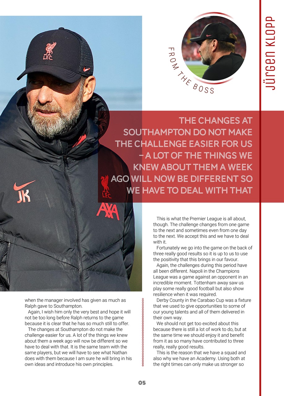 Liverpool FC Programmes Preview Pages