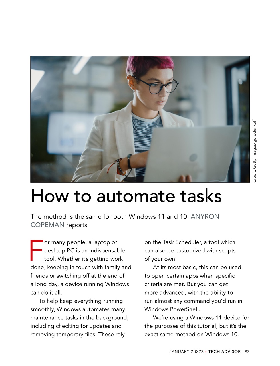 Tech Advisor Preview Pages