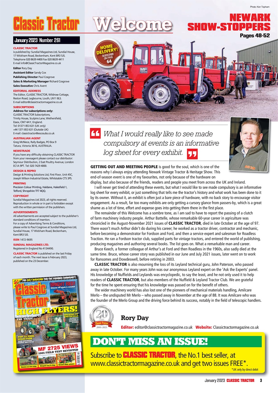 Classic Tractor Preview Pages