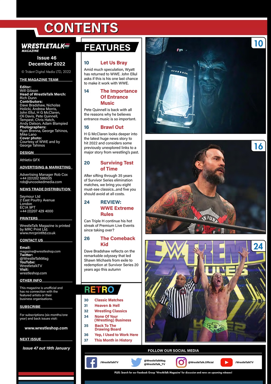 Wrestletalk Magazine Preview Pages