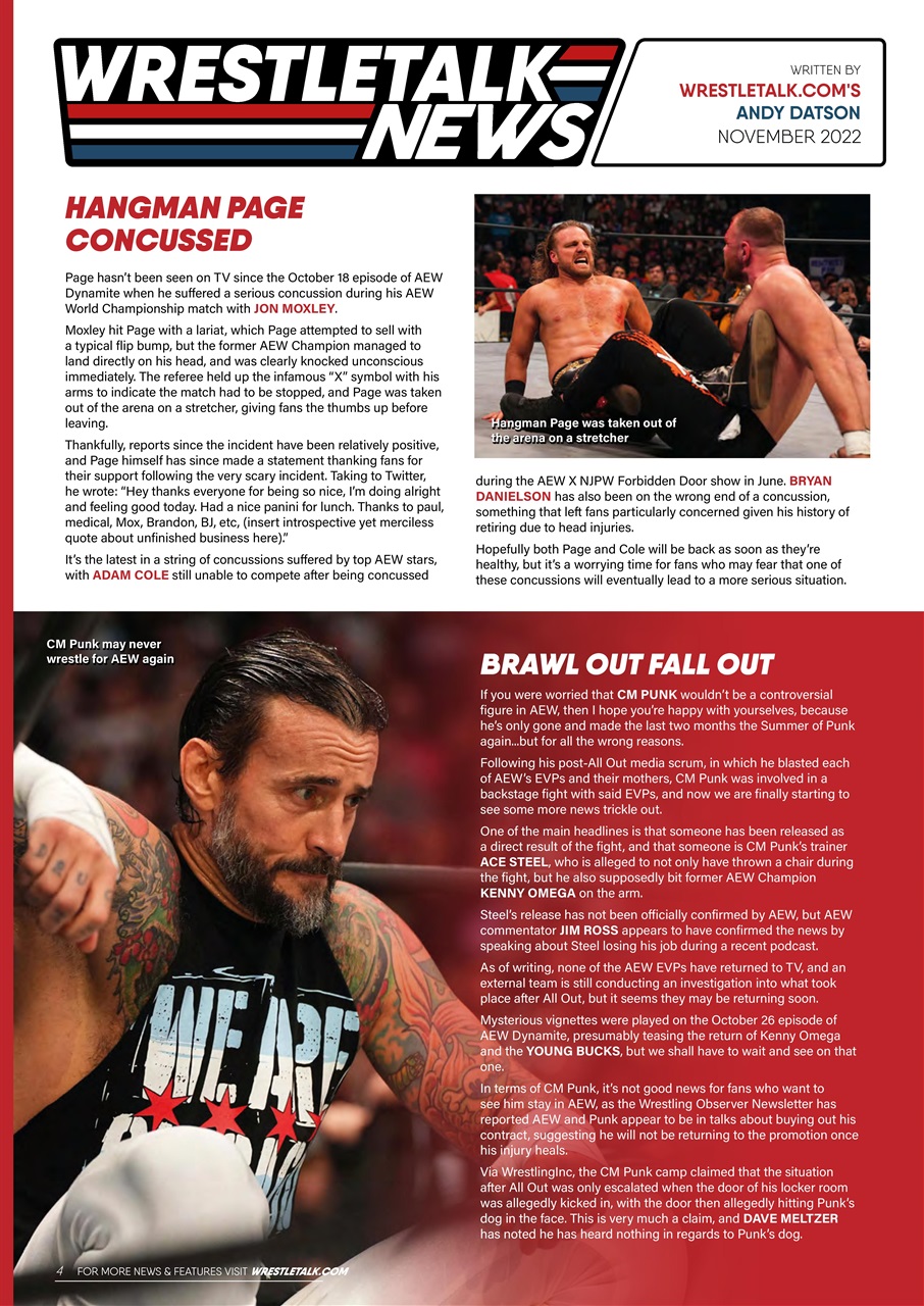 Wrestletalk Magazine Preview Pages