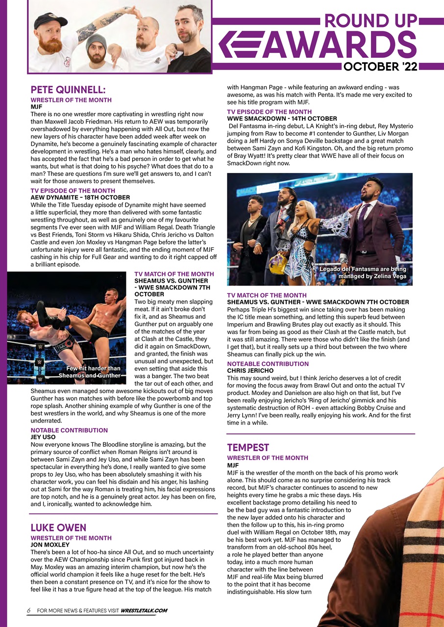 Wrestletalk Magazine Preview Pages