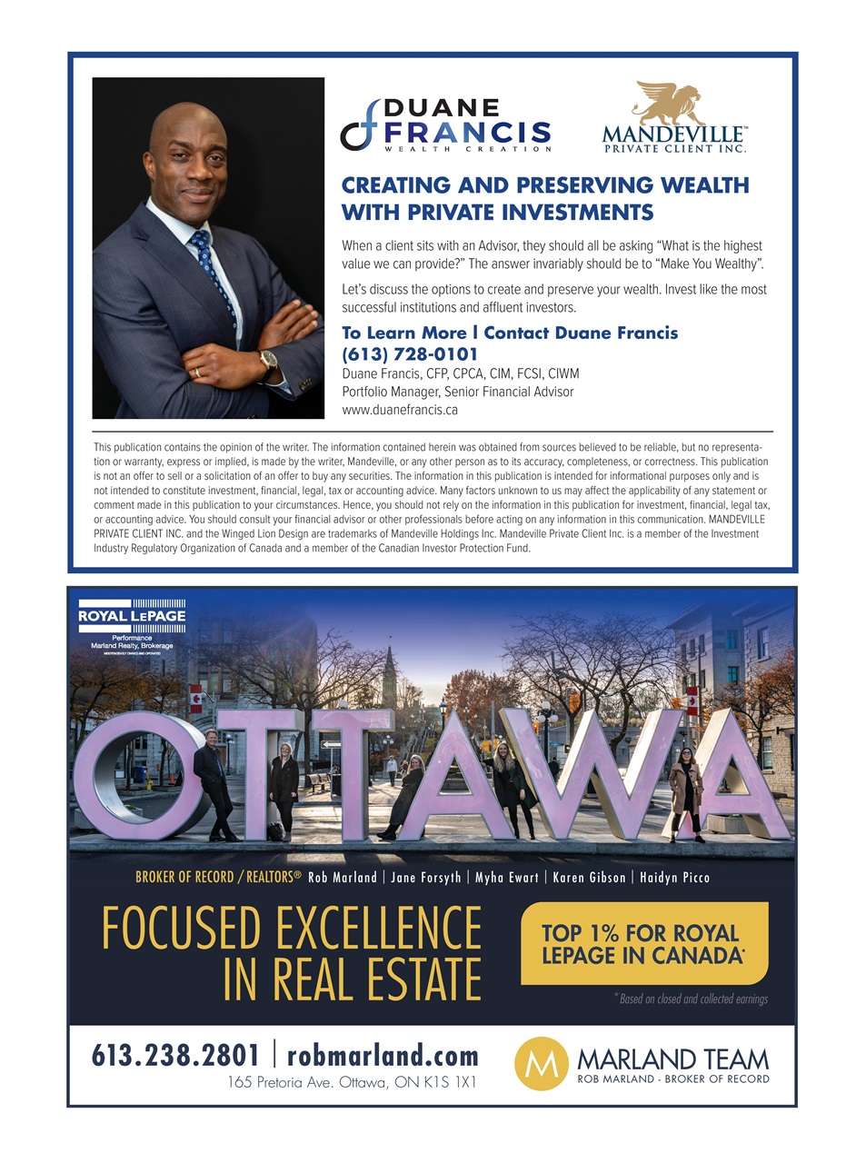 Ottawa Magazine Preview Pages