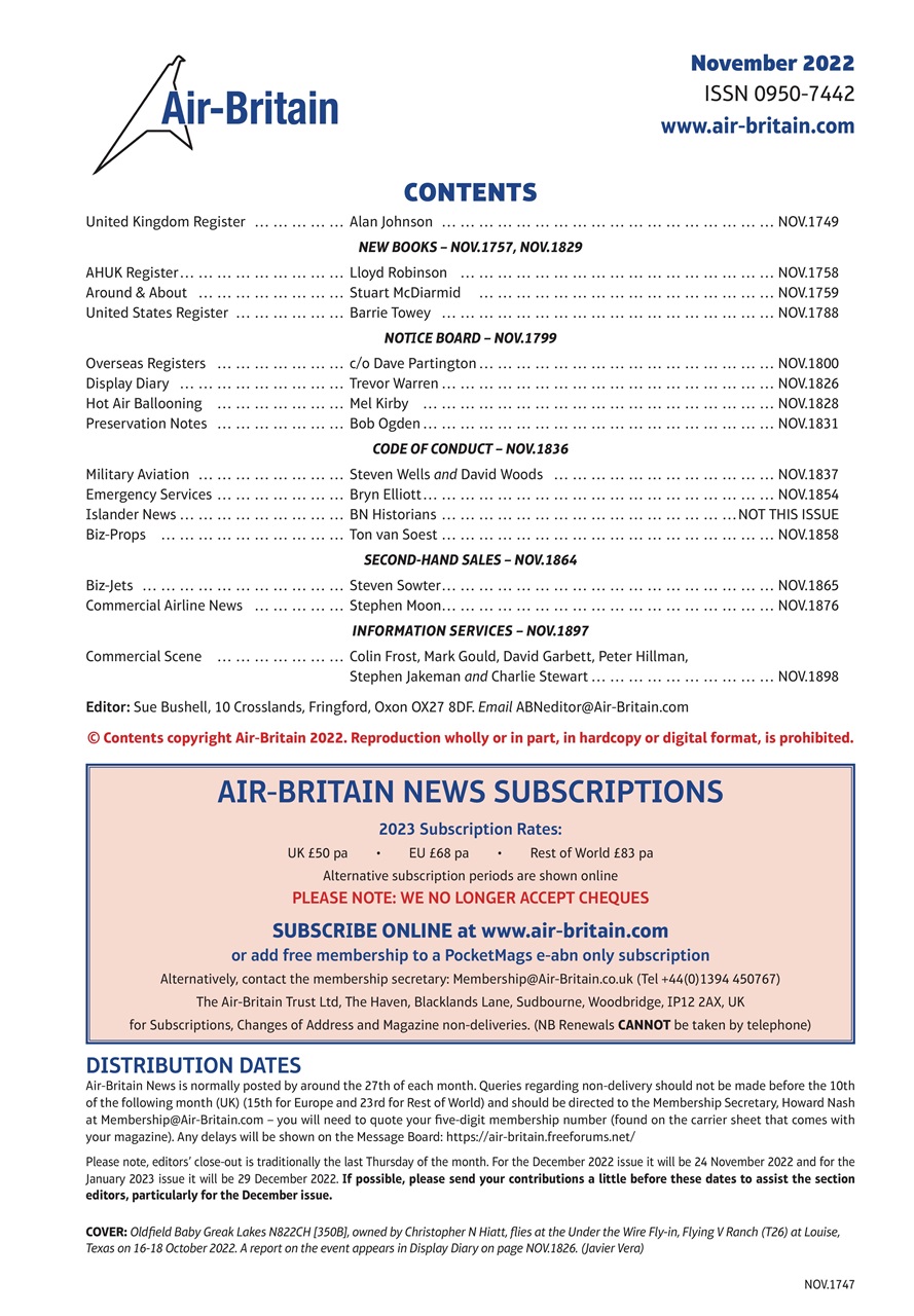 Air Britain News Preview Pages