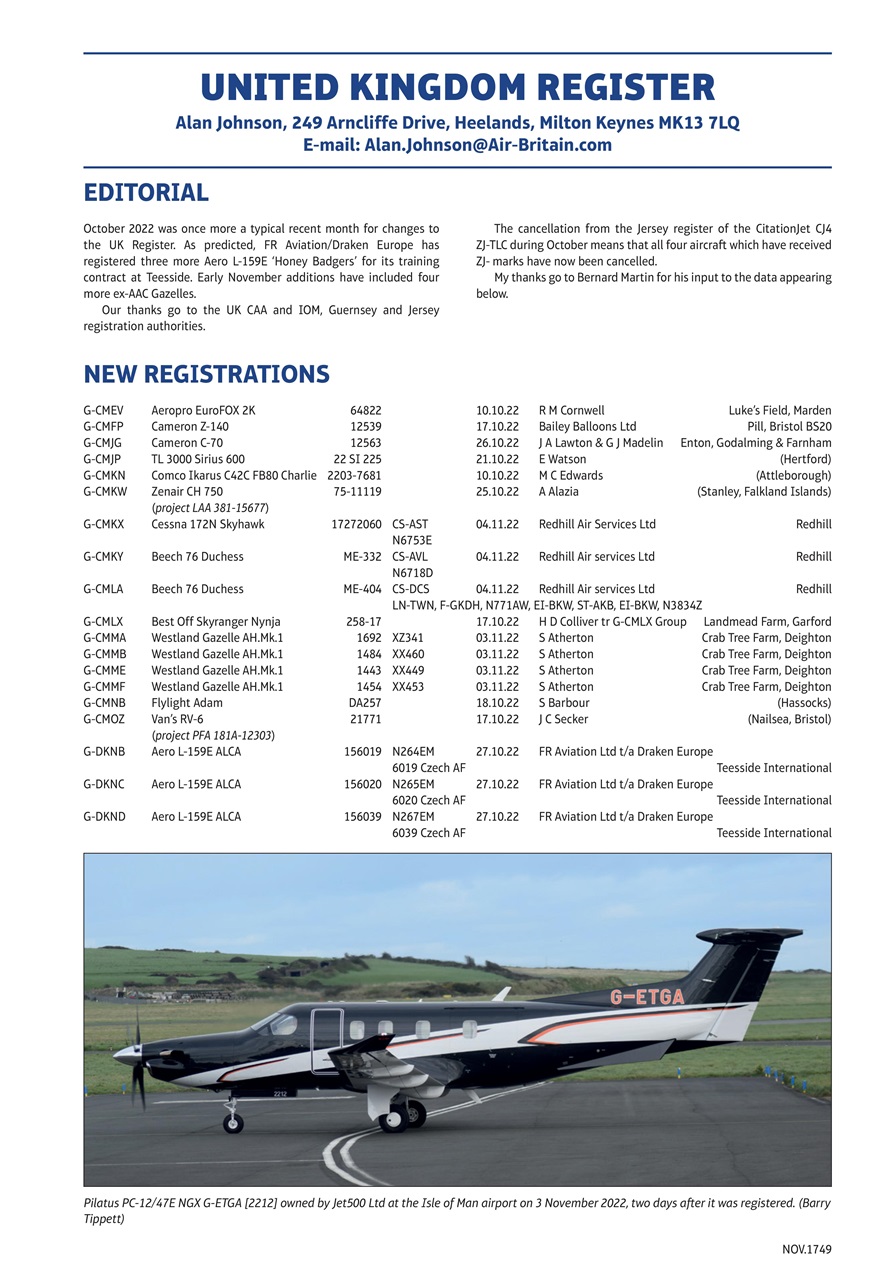 Air Britain News Preview Pages