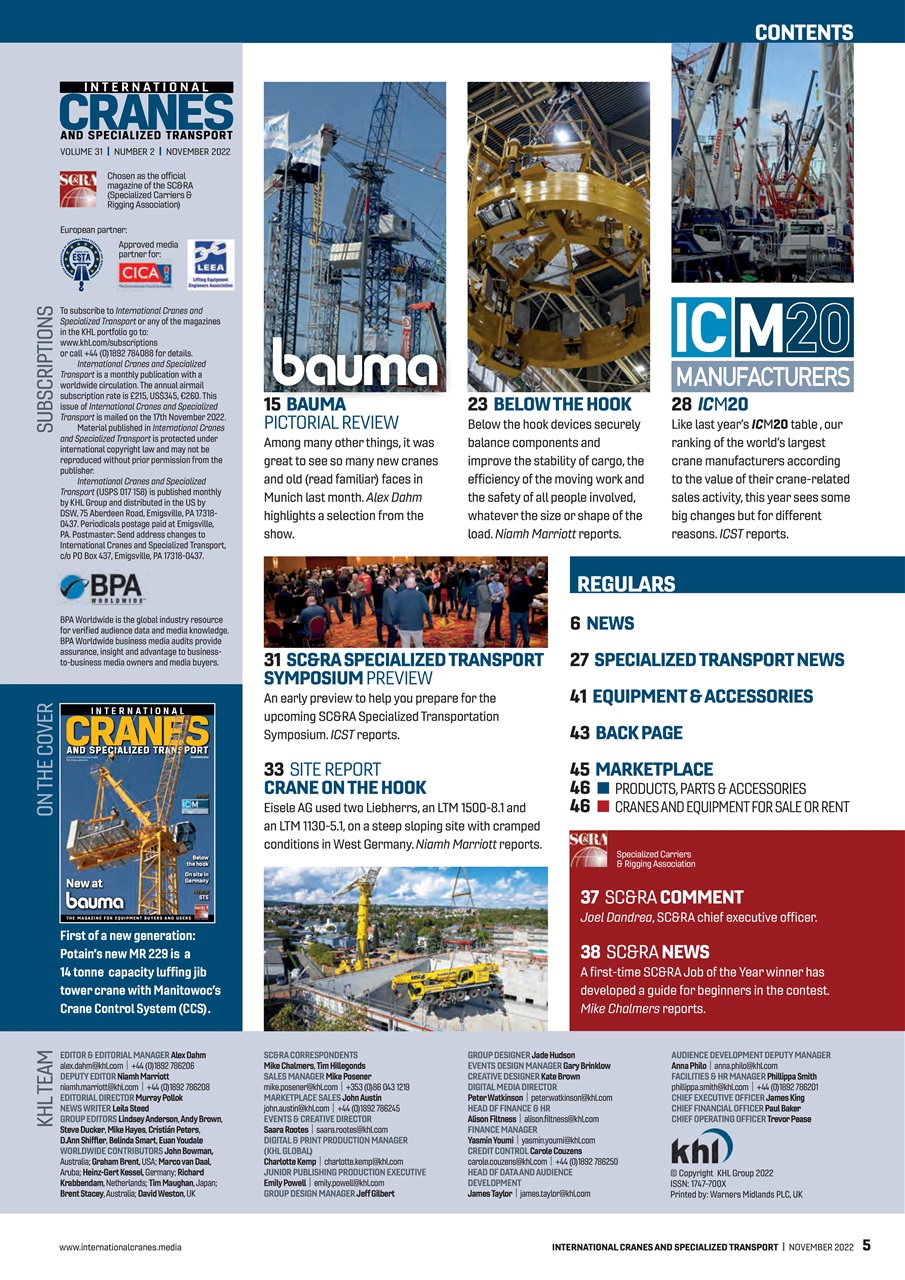 Int. Cranes and Specialized Transp Preview Pages