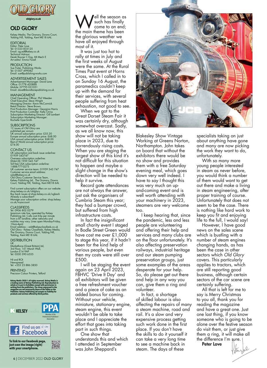 Old Glory Magazine Preview Pages