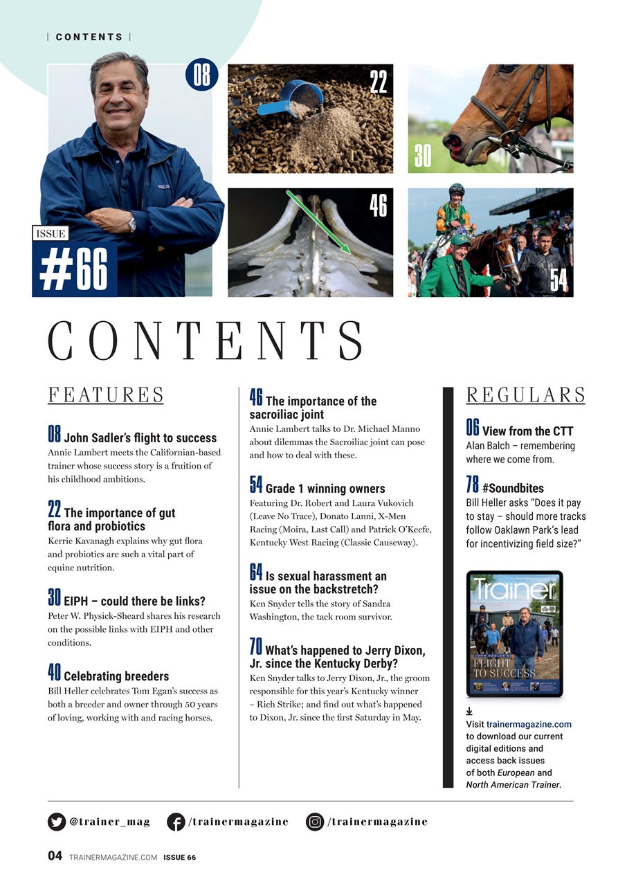 North American Trainer Magazine - horse racing Preview Pages