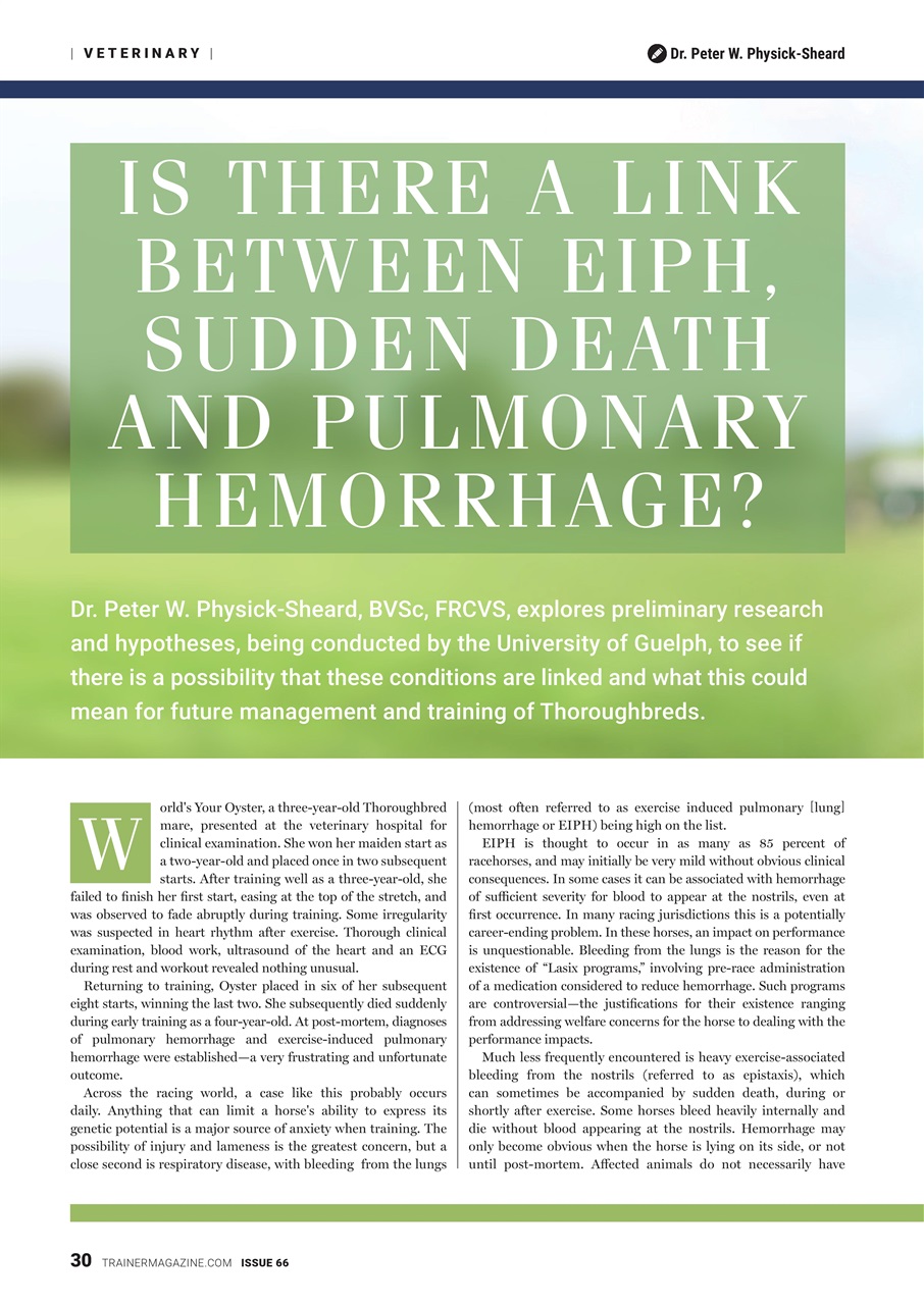 North American Trainer Magazine - horse racing Preview Pages