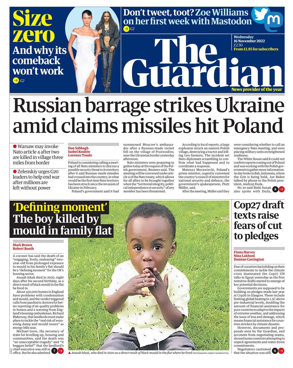 The Guardian Newspaper Preview Pages