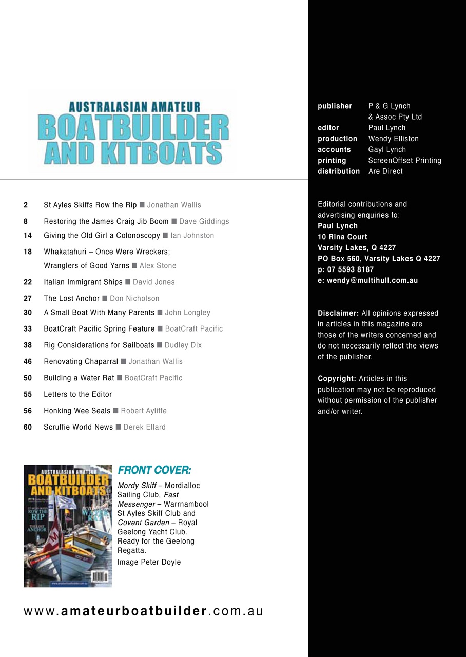 Australian Amateur Boat Builder Preview Pages