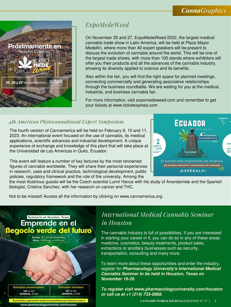 Cannabis World Journals Preview Pages